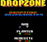 Dropzone (USA) Title Screen